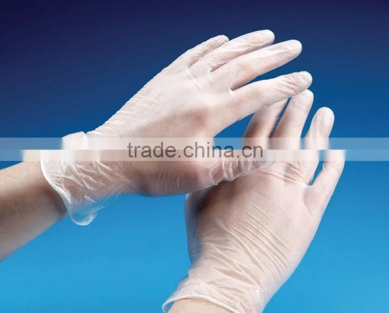 Powder free vinyl supreme exam gloves, vinyl gloves for medical use