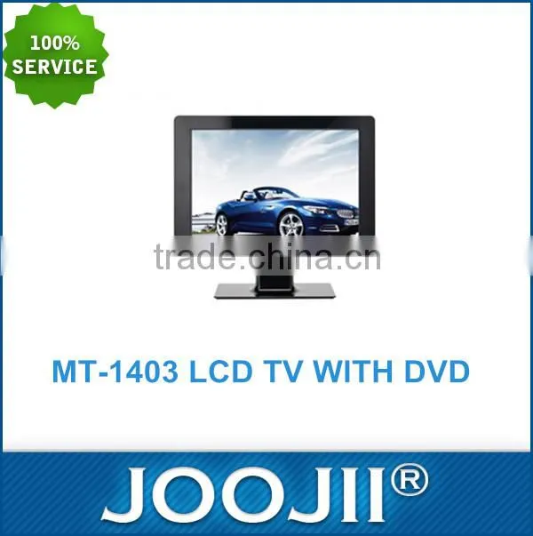 TV LED 14-15 inch design 2016+LED Flat Screen Television With DVD, USB/SD, Game,