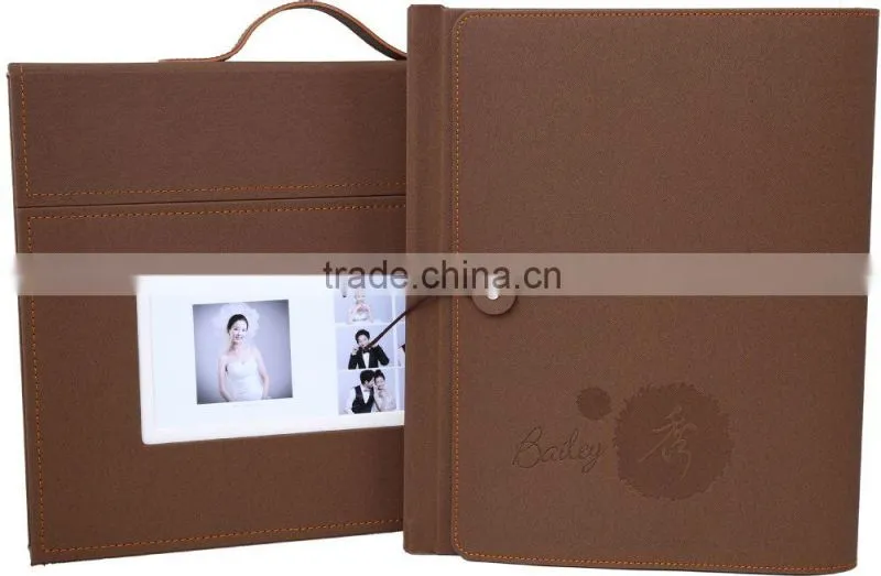 China professional manufacturer perfect binding photobook cover with window case