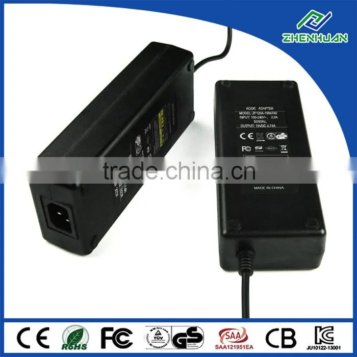 Desktop type power supply 90W 19V 4.74A laptop AC adapter with 5.5*2.1mm connector