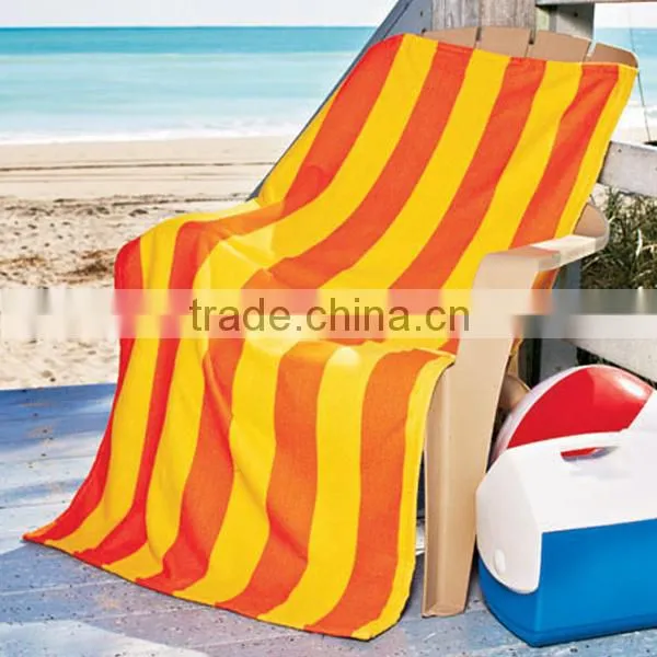 Hot sell Fiber reactive printing color stripes beach towel