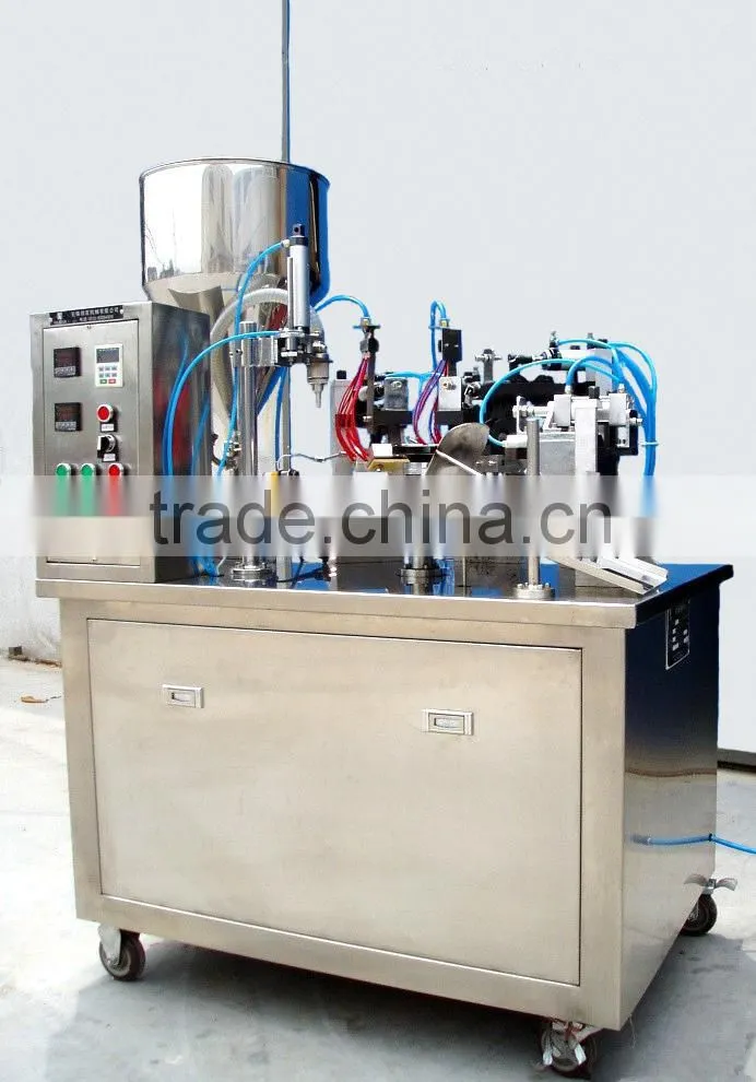 semi automatic plastic tube filling and sealing machine