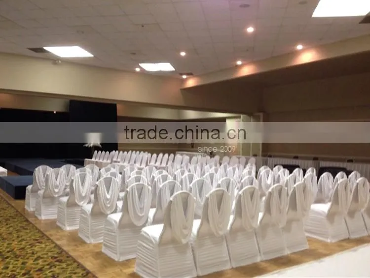 New Style Wedding Lycra Spandex Banquet Hotel Wedding Chair Cover with Valance