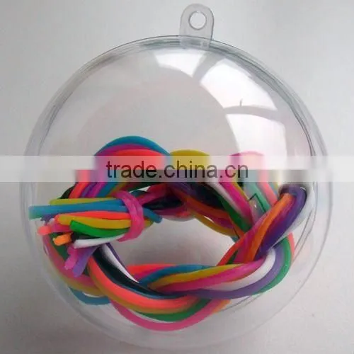 plastic christmas balls with opening