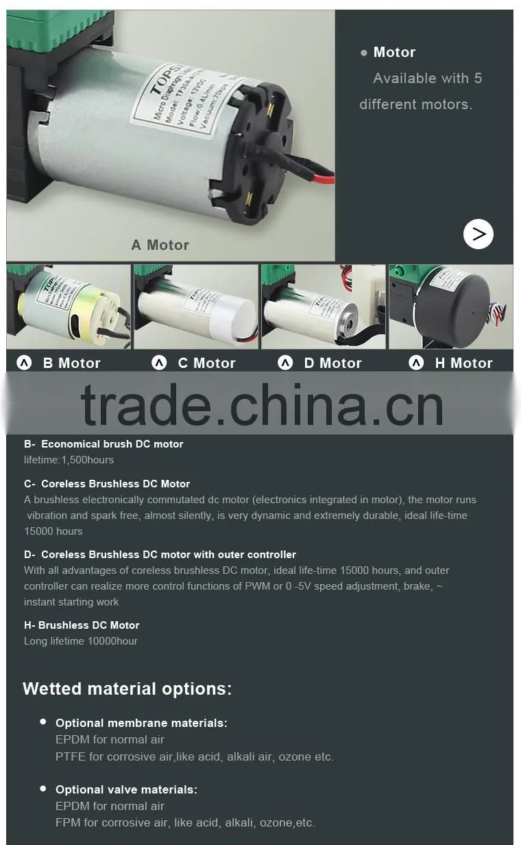 Diaphragm mini electronic vacuum air pump/diaphragm air pumps/diaphragm vacuum pumps