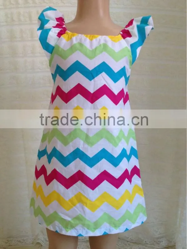 New Arrive Chevron print multicolor cotton skirt Zig zag chevron skirt for girls