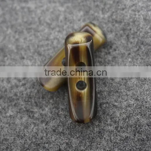 FASHION SPECIAL SHAPE RESIN TOGGLE BUTTON FOR COAT
