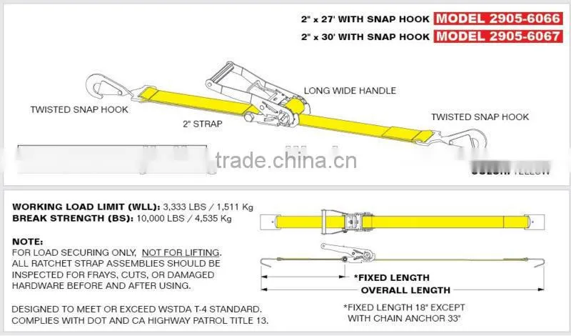 CE GS Ratchet tie down lashing straps cargo lashing belt cargo lashing straps