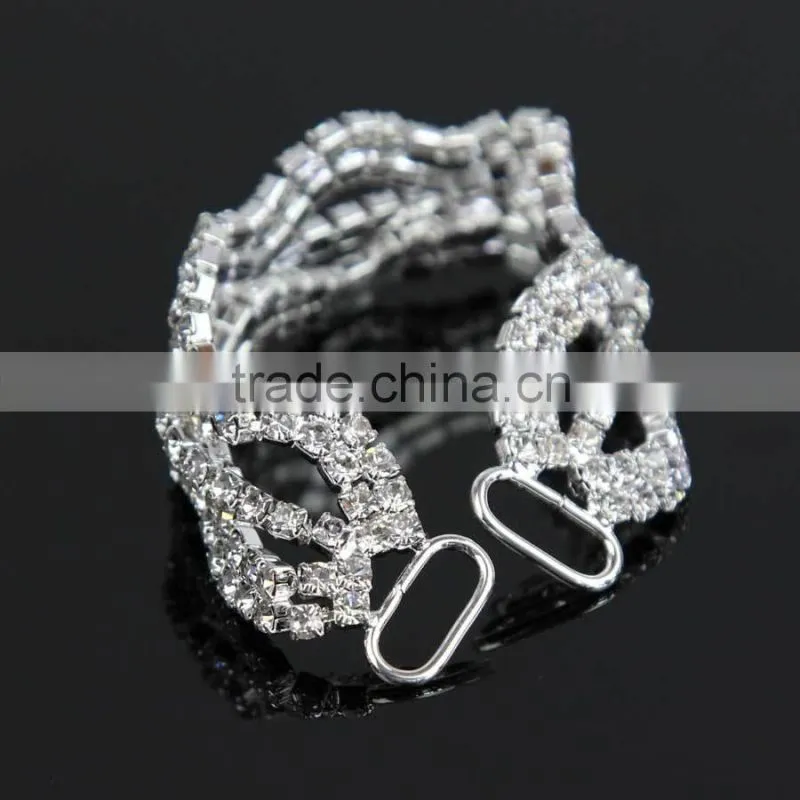 Five Parts Hot Bling Diamonde Bikini Silver Rhinestone Connectors Made in China B01721Y