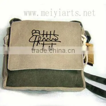 cheap handmade blank canvas messenger bag(B24)
