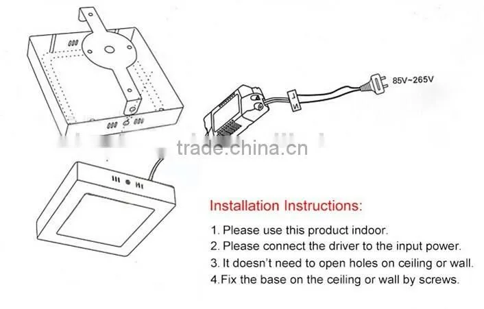 China manufacturer supplier surface mounted wholesale dimming led panel for home decoration