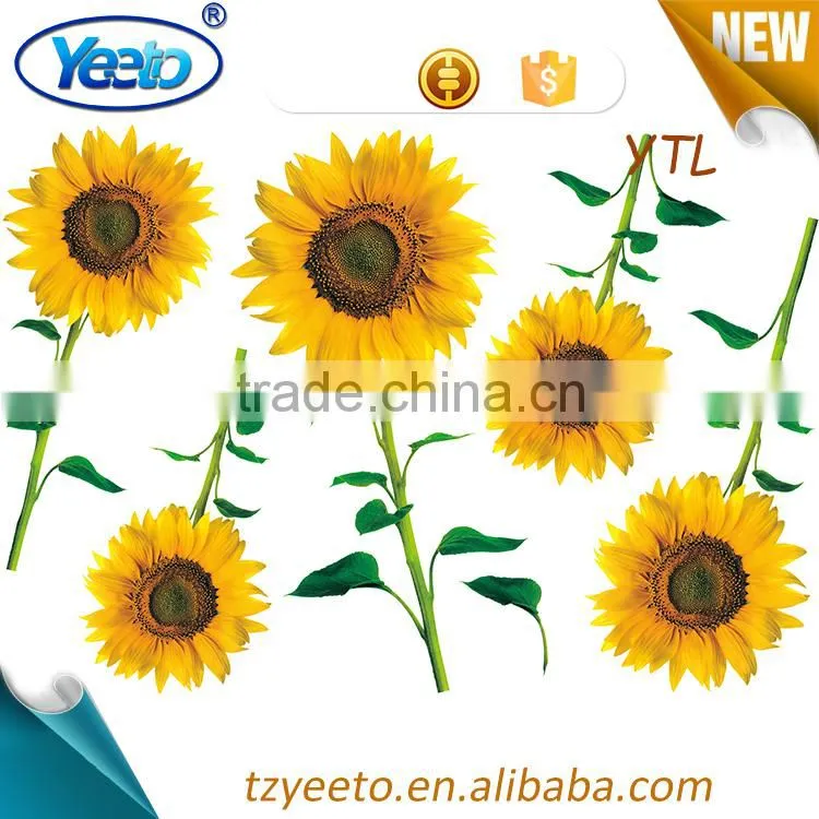 Sun Flower Design PVC Home Decoration Wall Stickers