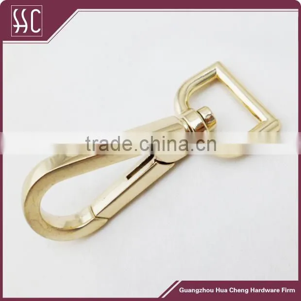 metal zinc alloy snap hook with plating gold color,bag snap hook for handbag,bag hardware