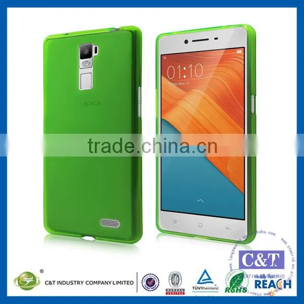 C&T Customized Black Back Cover for OPPO R7 PLUS TPU SOFT HANDPHONE CASE