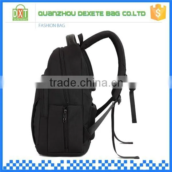 Boys top quality waterproof polyester laptop black school bags backpack