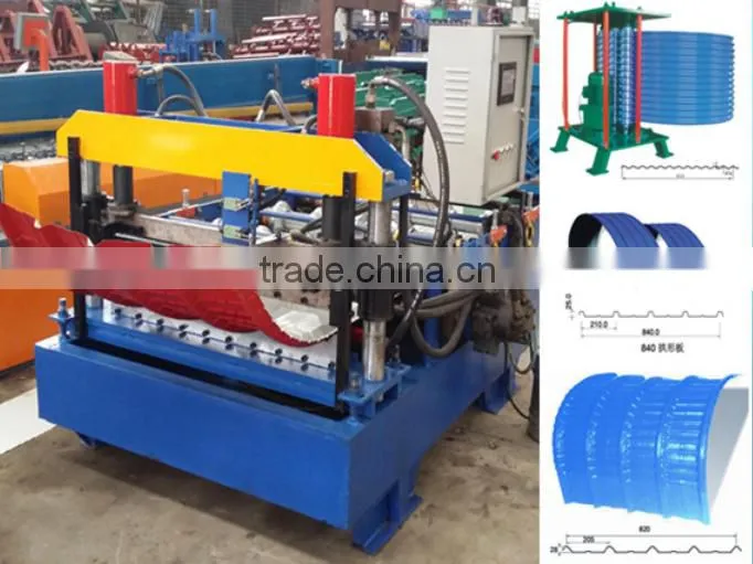 Full autotmatic hydraulic arch curving roof sheet roll forming machine