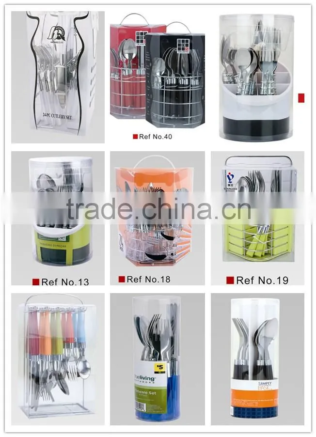 Boutique 24pcs hang rack packing flatware set