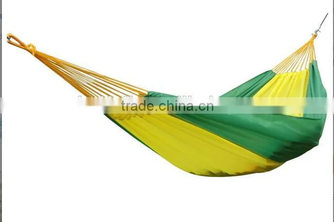 Retail Custom Logo Single Cotton Outdoor Hammock with Rope