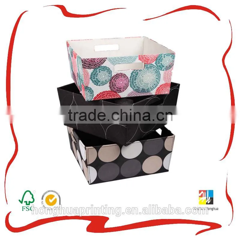 Non-woven Trapezoidal fabric cd storage box with grommet