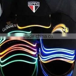 led lights flashing fiber optic baseball caps
