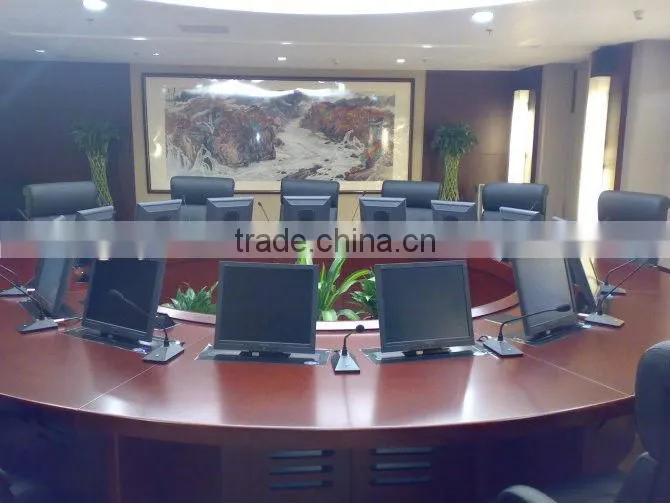 motorized lcd lift in vedio conference system /pop up lcd lift mechanism in meeting system
