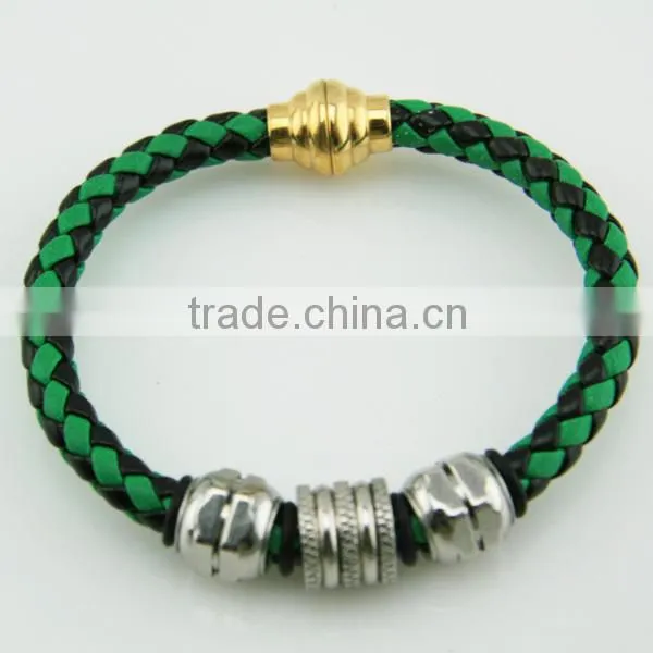 Magnetic bracelet mens PU leather bracelet-BL6967
