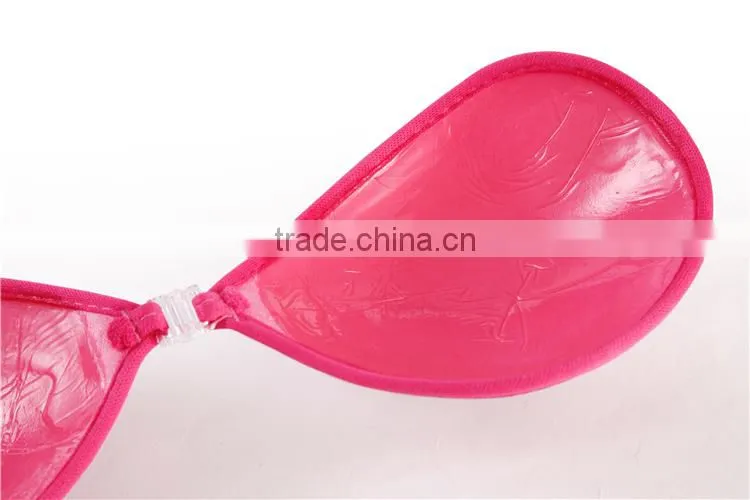 Latest design strapless sexy leopard cloth silicone bra