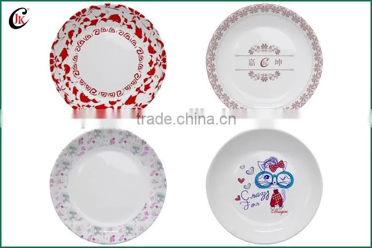 Wholesale customized round porcelain salad plate set, hot sale china white deep ceramic dinner plates for restaurant