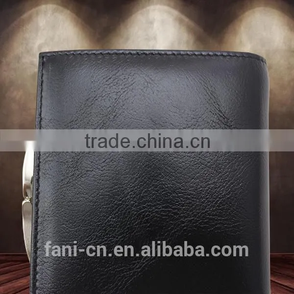 Fashional imperial genuine leather wallets for me with bifold and hinge design