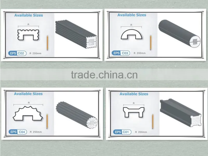 Polystyrene foam subassembly/element for building decoration