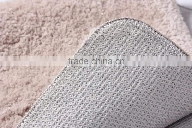 DaDa Solid Clocr 100% Polyester Anti_slip bathroom mat