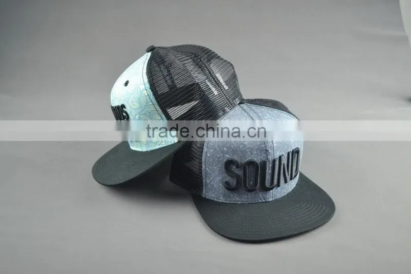 Custom 6-panel snapback cap with 3D embroidery logo