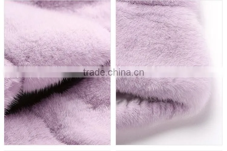 hot sale fashion long mink fur winter coat for overcoat