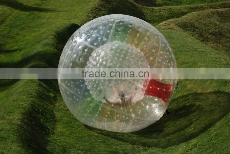 zorb balls, inflatable hamster balls to Europe