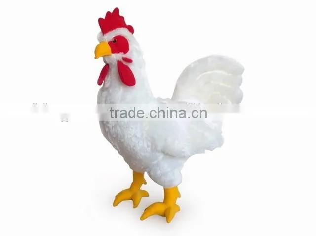 high quality factory wholesale realistic plush standing red cock soft toy stuffed animal toy red standing cock plush toys