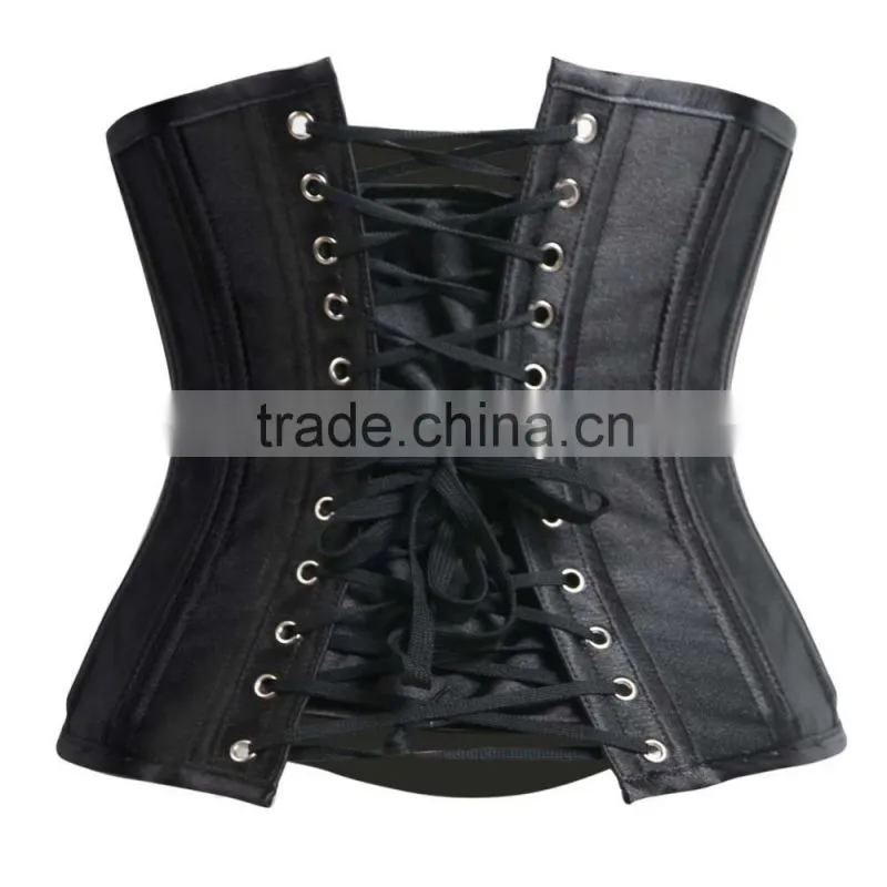 high quality double steel boned corset with 24 steel boned waist training corset for sale