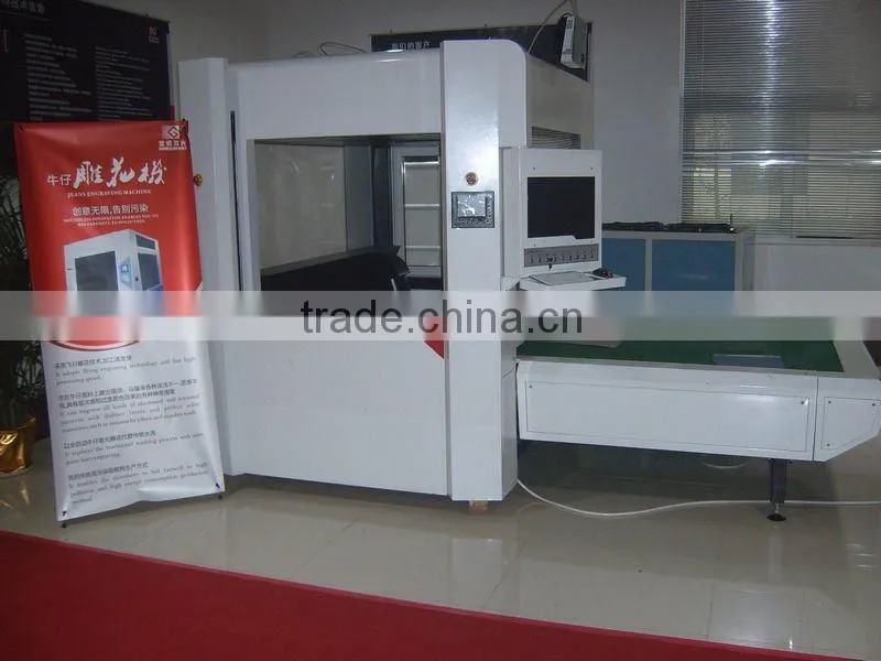 Laser Marking on Jeans / Galvo Laser Engraving Machine for Denim