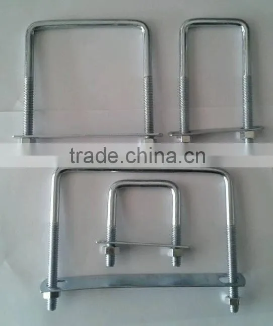 Kinds of galvanized U bolt and nuts, u shape fastener