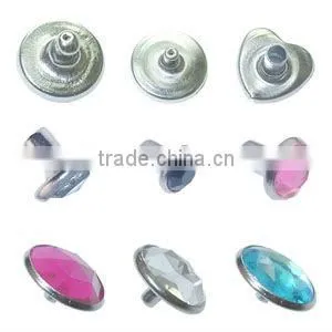 fashion garment accessories factory price 21mm Nickle free white and Lead free stone Nail