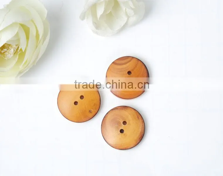 2 holes natural burnt boxing wood coat sweater button