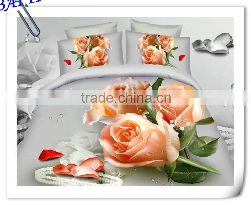 4 pcs home textile cotton bedding set blanket cover 3d duvet cover set bed linen set made in China