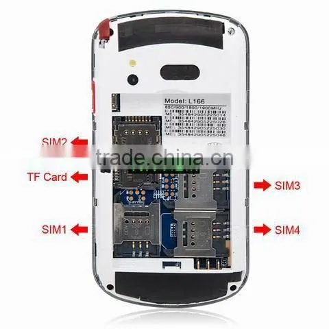 2.0 inch four sim phone Analog TV free phone +Dual cameras with flash lamp+Bluetooth 02