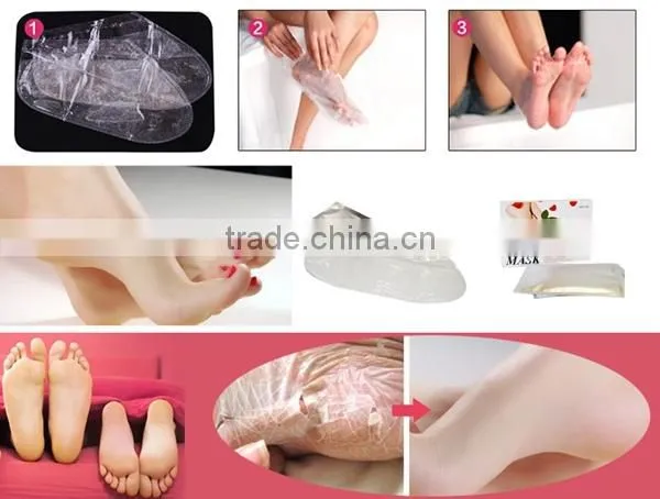 Exfoliating foot mask/foot skin peeling mask OEM