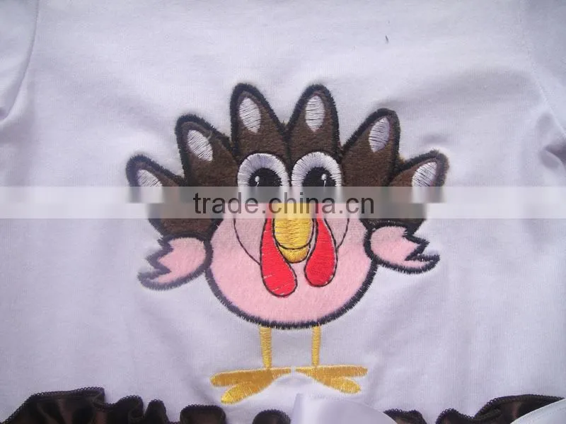 Hot sale Thanks giving item organic cotton baby rompers wholesale