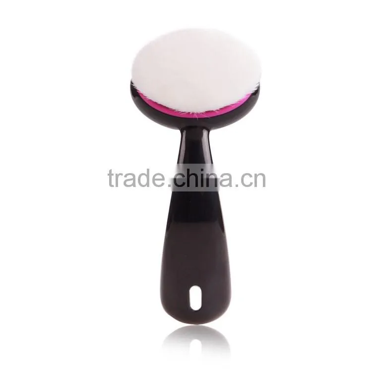 Auspicious shape face brush with ABS white facial cleansing brush