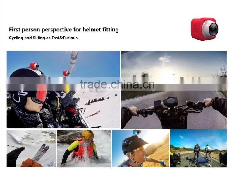 Mini Sports Action Camera 360 degree Panoramic VR Camera Build-in WiFi Mini Ultra Life DV