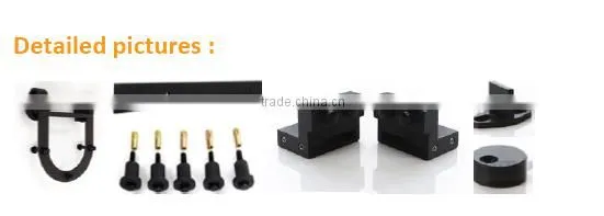 North American market sliding U shaped barn door hardware hanging rollers