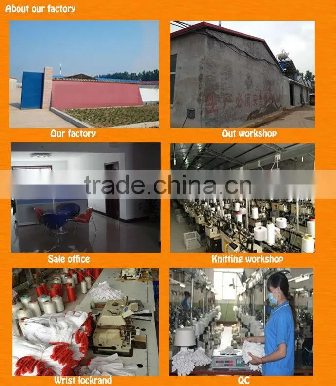 China machinist working gloves, thin work gloves, poly cotton knitted gloves work gloves