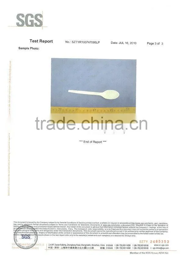 Pasta serving fork with bioplastic handle