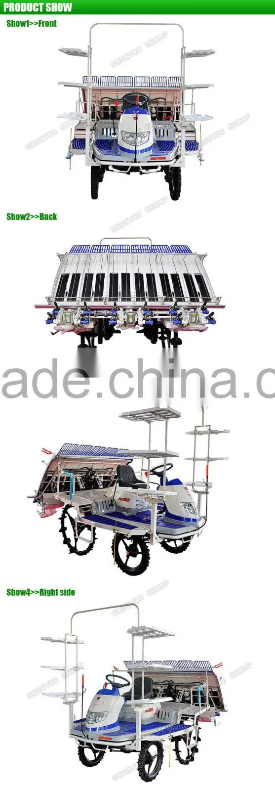 Nursery Plants Customizable Riding Type Agriculture Paddy Planting Rice Planter Machine 2Z-6B2